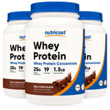 Oral Supplement Nutricost Whey Protein Concentrate Chocolate Flavor Powder 1.5 lb. Canister - BeHope