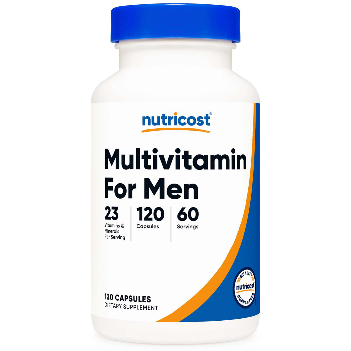 Dietary Supplement nutricost® Multivitamin For Men Vitamin A / C / D / E / K 1,800 mcg - 125 mg - 75 mcg - 20 mg - 80 mcg Strength Capsule 120 Per Bottle - BeHope