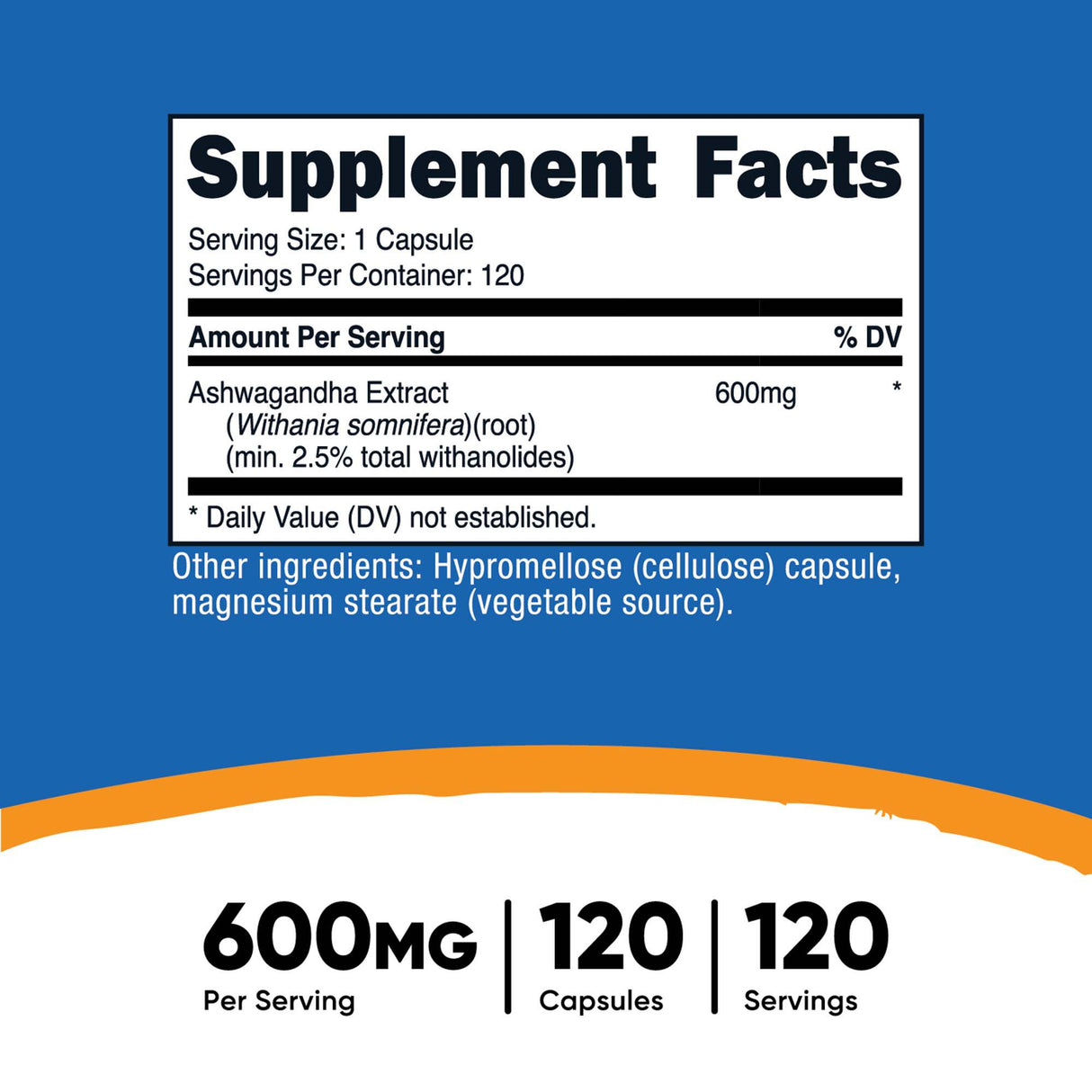 Dietary Supplement nutricost® Ashwagandha Root 600 mg Strength Capsule 120 Per Bottle - BeHope