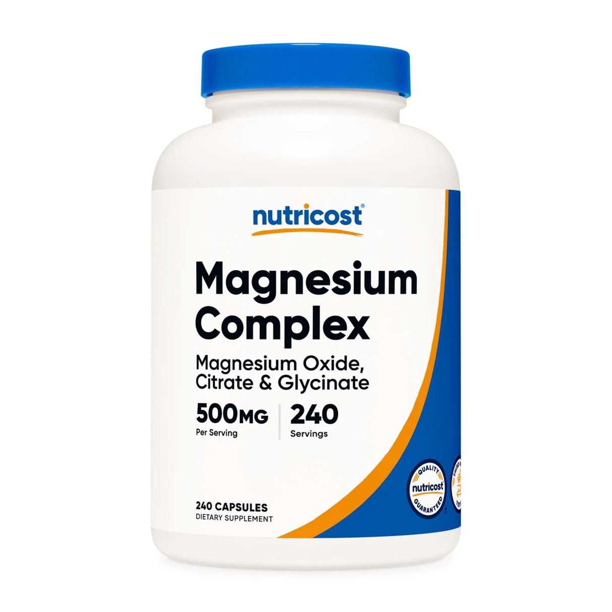 Dietary Supplement nutricost® Magnesium 500 mg Strength Capsule 240 Per Bottle - BeHope