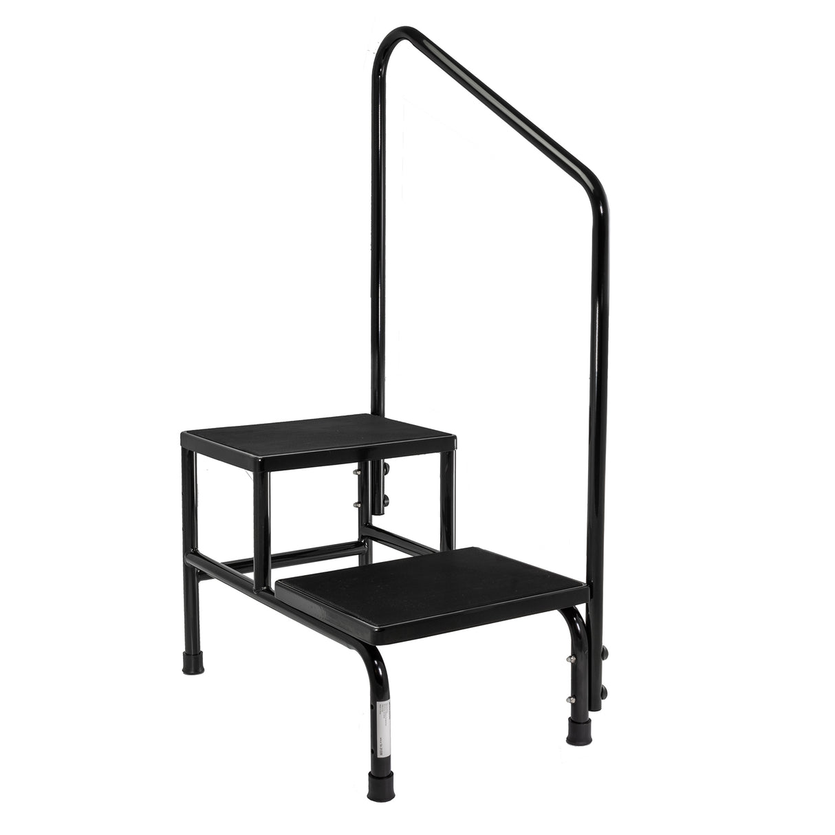Step Stool with Handrail McKesson Bariatric 2 Steps Powder Coated Steel Frame 9 / 16 Inch Step Height - BeHope