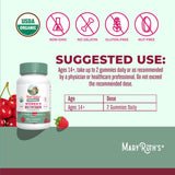 Multivitamin Supplement Mary Ruth's® Organic Women's Vitamin A / C / D / E 450 mcg - 20 mg - 6 mcg - 7 mg Strength Gummie 60 Per Bottle Strawberry Flavor - BeHope