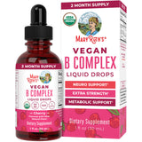 Dietary Supplement Mary Ruth's® Vegan B-Complex Niacin / Vitamin B6 / Folate / B12 / Biotin 2 mg - 2 mg - 400 mcg - 1,500 mcg - 2,500 mcg Strength Drop 1 oz. Cherry Flavor - BeHope
