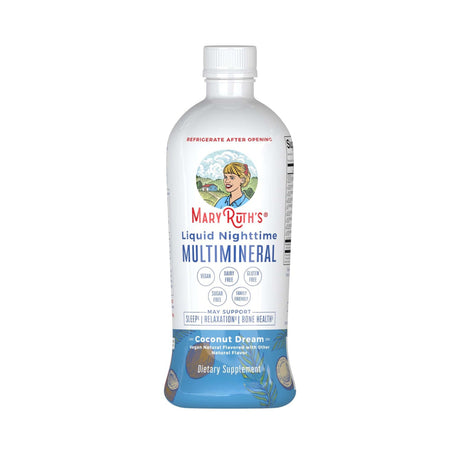 Dietary Supplement Mary Ruth's® Liquid Nighttime Multimineral Vitamin C / D / Calcium / Magnesium 1 mg - 1.7 mcg - 60 mg - 10 mg Strength Liquid 30 oz. Coconut Flavor - BeHope