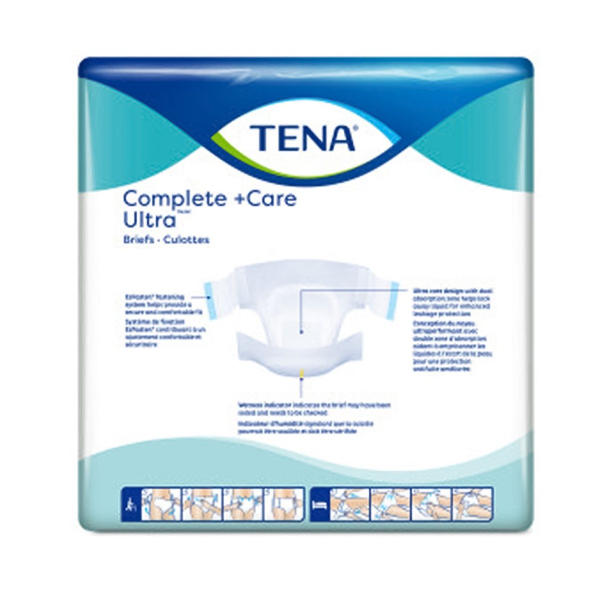 Incontinence Brief TENA Complete + Care Ultra™ Adult 3X-Large / 4X-Large Unisex Disposable Moderate Absorbency - BeHope