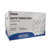 Toilet Tissue Medd Max White 2-Ply Standard Size Cored Roll 500 Sheets - BeHope