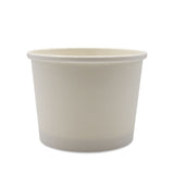 8 oz. Paper Food Container Medd Max White Disposable - BeHope
