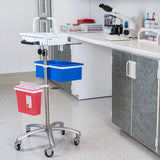Mobile Phlebotomy Workstation McKesson Stainless Steel / Aluminum Frame 14 W X 7-1/4 L Inch White / Silver - BeHope
