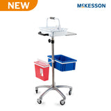 Mobile Phlebotomy Workstation McKesson Stainless Steel / Aluminum Frame 14 W X 7-1/4 L Inch White / Silver - BeHope