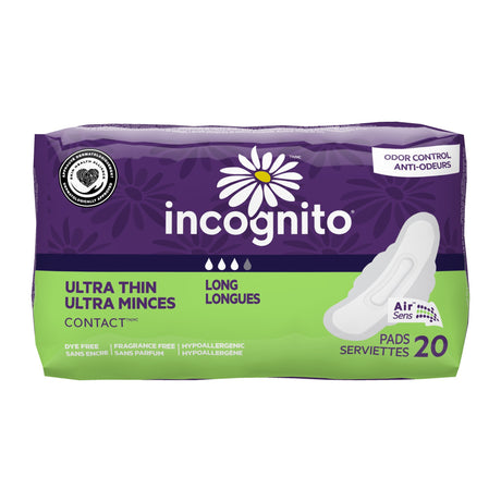 Feminine Pad Incognito® Ultra Thin Super with Winghs Heavy Absorbency - BeHope
