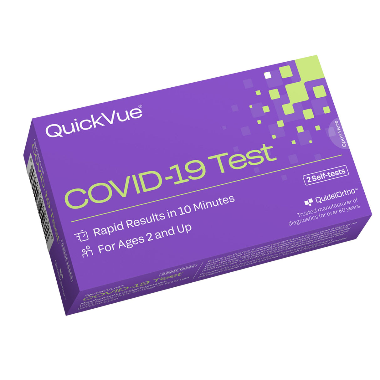 COVID-19 Test Kit Quickvue® At-Home OTC Nasal Swab - BeHope