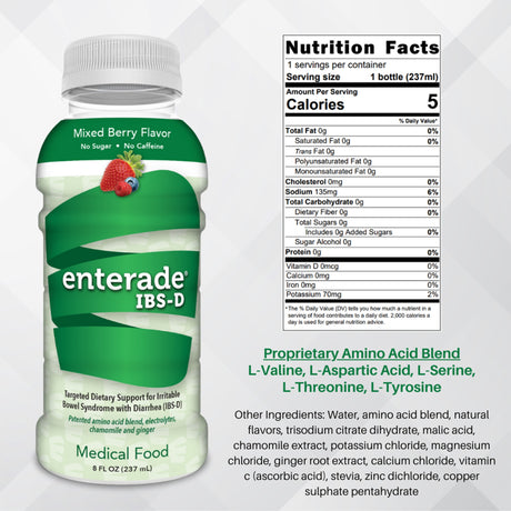Oral Supplement Enterade® IBS-D Liquid for Irritable Bowel Syndrome Support - BeHope