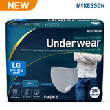 Absorbent Underwear McKesson Premium Discreet Pull On with Tear Away Seams Adult Large Male Disposable Heavy Absorbency - BeHope
