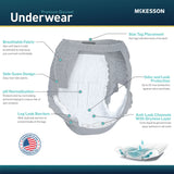 Absorbent Underwear McKesson Premium Discreet Pull On with Tear Away Seams Adult Large Male Disposable Heavy Absorbency - BeHope