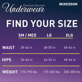 Absorbent Underwear McKesson Premium Discreet Pull On with Tear Away Seams Adult Large Female Disposable Heavy Absorbency - BeHope