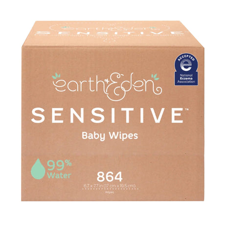Baby Wipe Earth & Eden Sensitive Hypoallergenic Fragrance Free - BeHope