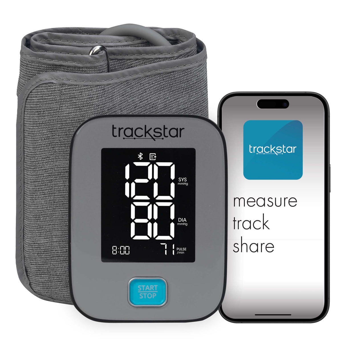 Digital Blood Pressure Monitor RPM Pro™ Adult Cuff Cloth Fabric Cuff 8.6 to 17.7 inch Circumference Mobile - BeHope