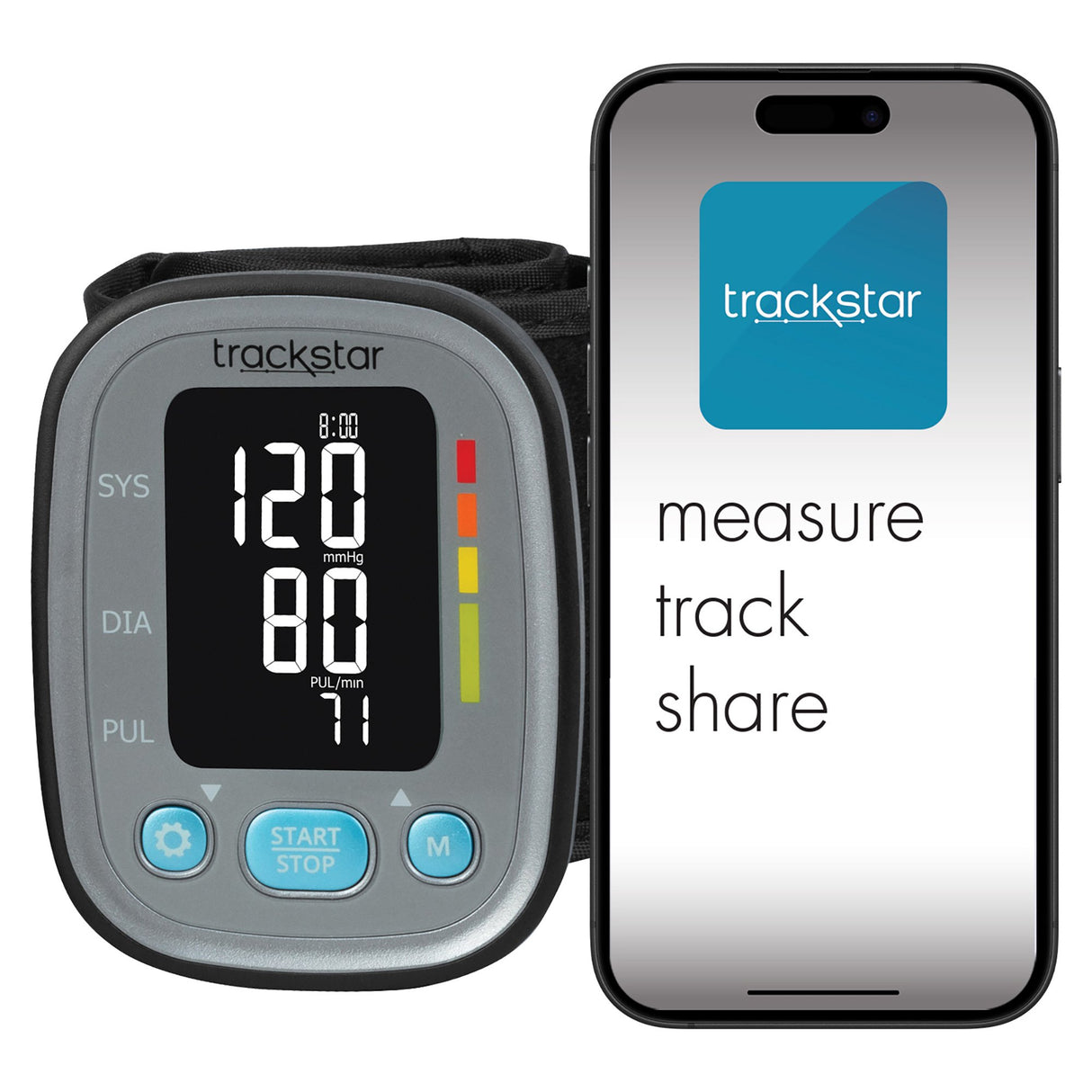 Digital Blood Pressure Monitor Trackstar Adult Cuff Mobile - BeHope