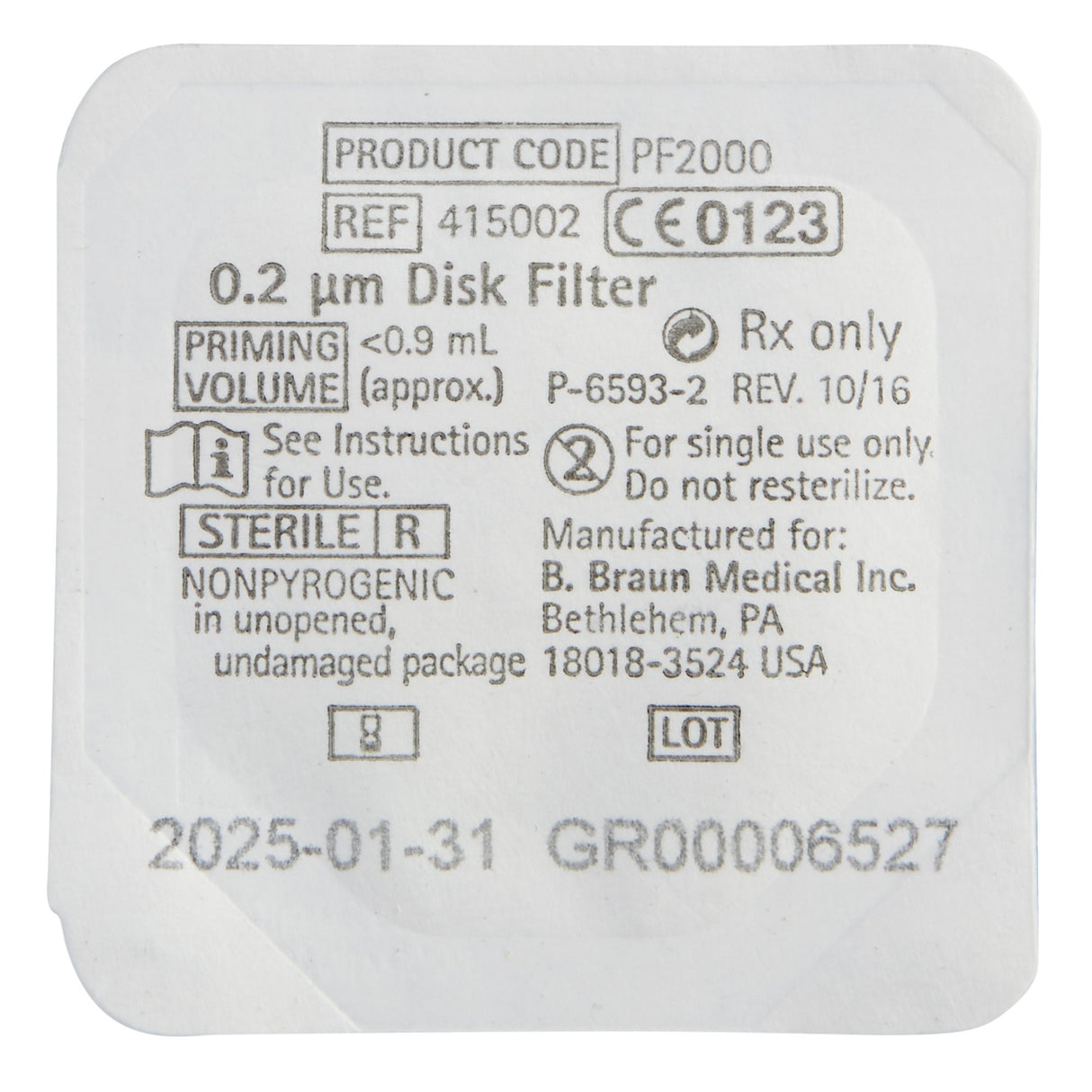 Disc Filter, Aspiration / Injection Supor® 0.2 micron, Fluid Retention is 0.3 mL, Proximal and Distal Luer Lock Connections, DEHP-free, Green - BeHope
