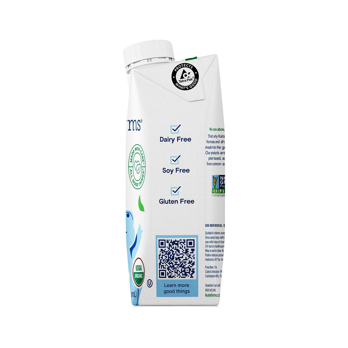 Pediatric Oral Supplement Kate Farms Pediatric Standard 1.2 Chocolate Flavor 8.45 oz. Carton Liquid Organic Pea Protein