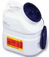Pharmaceutical Waste Container Recykleen™ White Base 12 H X 10-1/2 W X 7-1/2 D Inch Vertical Entry 3 Gallon - BeHope