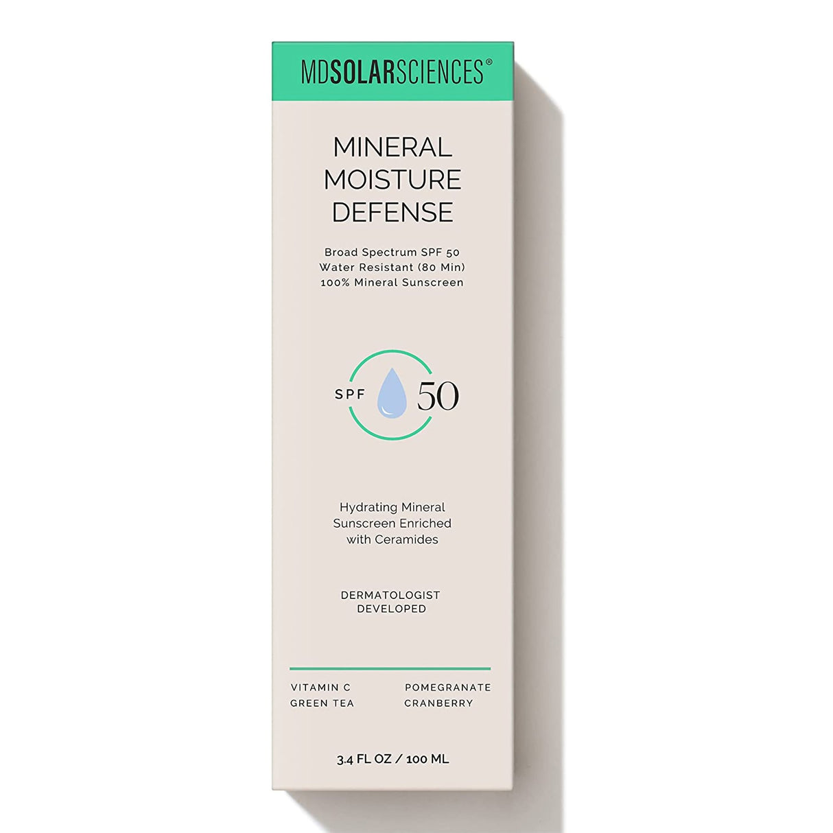 Sunscreen MDSolarsciences Mineral Moisture Defense SPF 50 Cream 3.4 oz. Tube