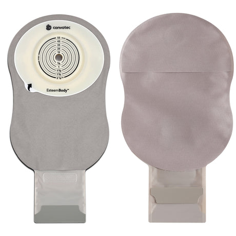 Ostomy Pouch Esteem Body™ One-Piece System 11 Inch Length Deep Convex, Trim To Fit 10 to 45 mm Stoma Drainable - BeHope
