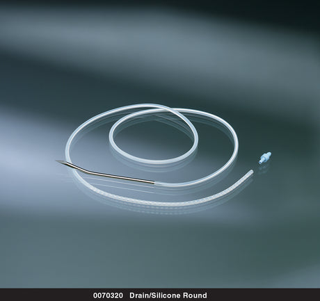 Wound Drain Tube Bard® Round Type With Trocar Round Perforated Channel Type 1/8 Inch Size Sterile - BeHope