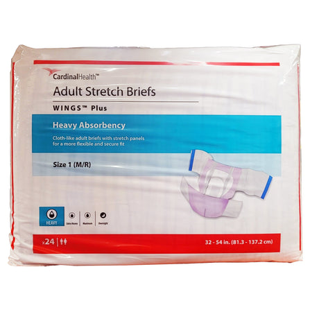 Unisex Adult Incontinence Brief Wings™ Plus Size 1 Disposable Heavy Absorbency - BeHope