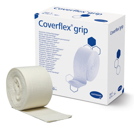 Elastic Tubular Support Bandage Coverflex® grip 3.4 Inch X 11 Yard Pull On Tan NonSterile Size E Standard Compression - BeHope