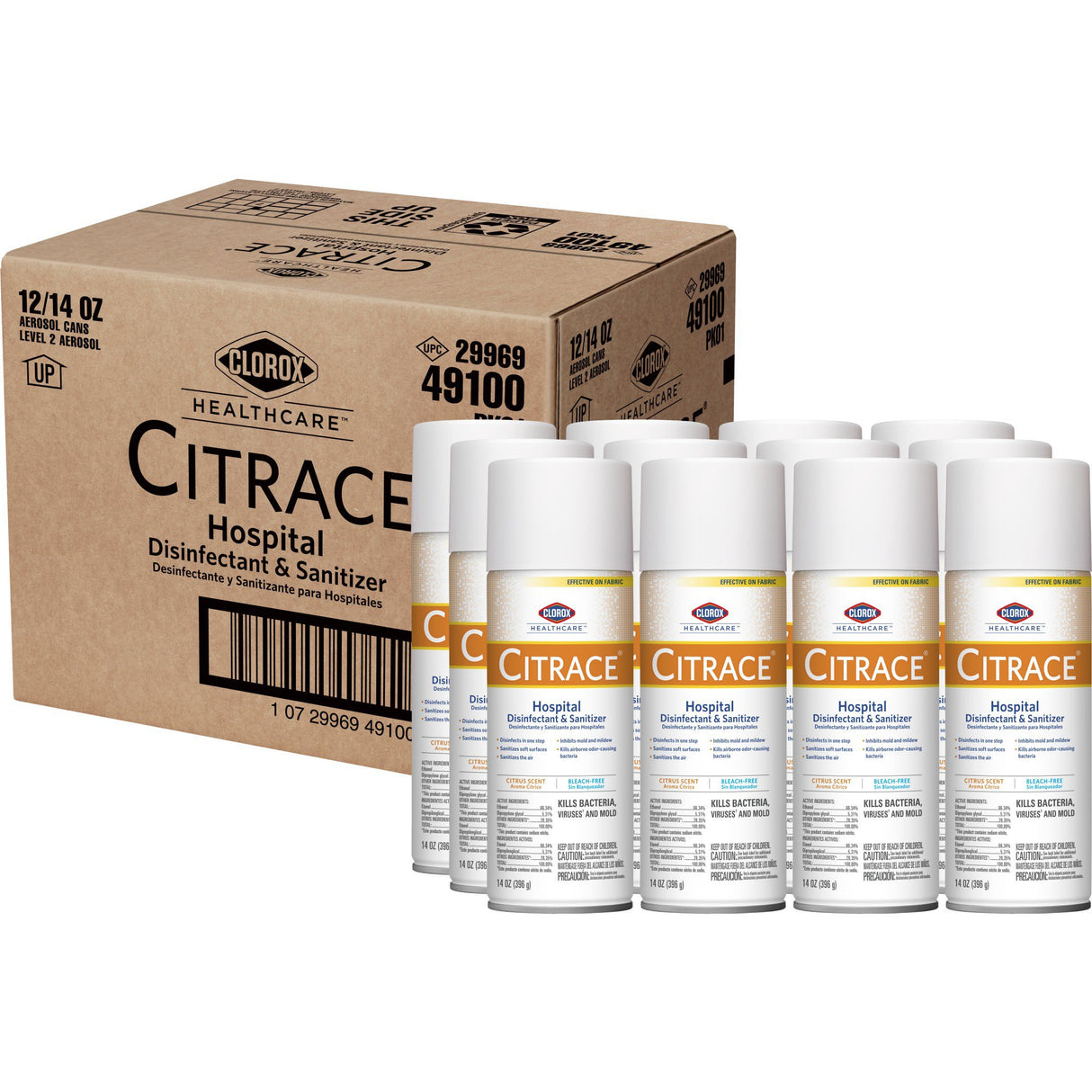 Surface Disinfectant / Sanitizer Clorox Healthcare® Citrace® Hospital Alcohol Based Aerosol Spray Liquid 14 oz. Can Citrus Scent NonSterile - BeHope