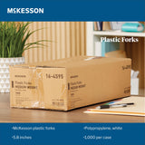 Fork McKesson Medium Weight White Polypropylene - BeHope