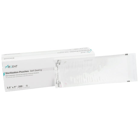 Sterilization Pouch McKesson Argent™ Sure-Check® Ethylene Oxide (EO) Gas / Steam 3-1/2 X 9 Inch Transparent / Blue Self Seal Paper / Film - BeHope