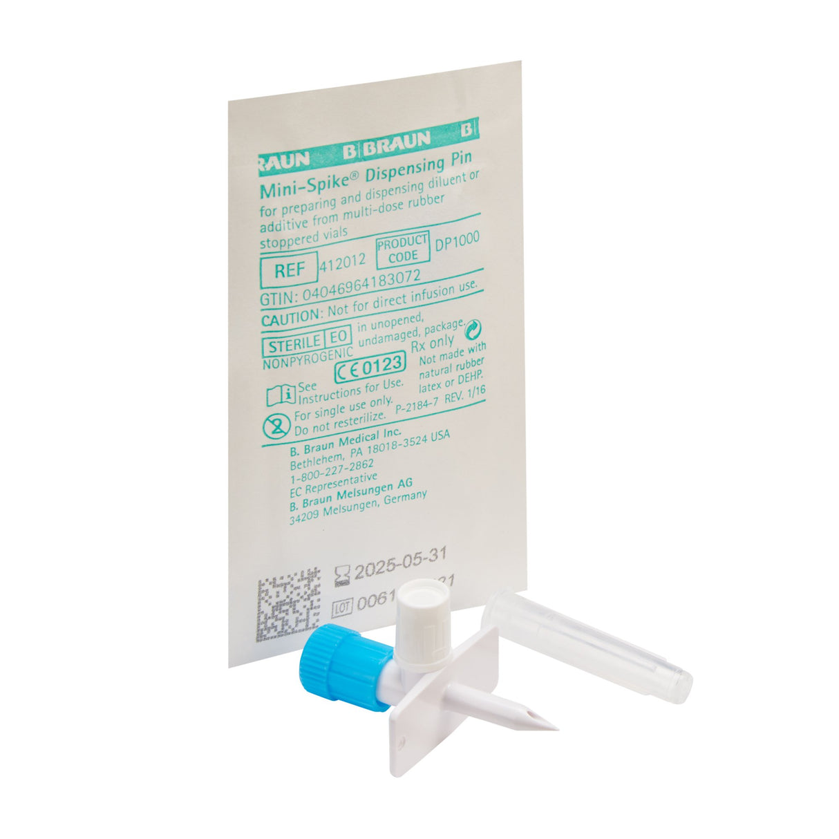 IV Additive Dispensing Pin Mini-Spike Needle-free, Luer Lock - BeHope