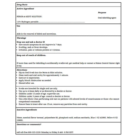 Oral Swab Kit Toothette® NonSterile - BeHope
