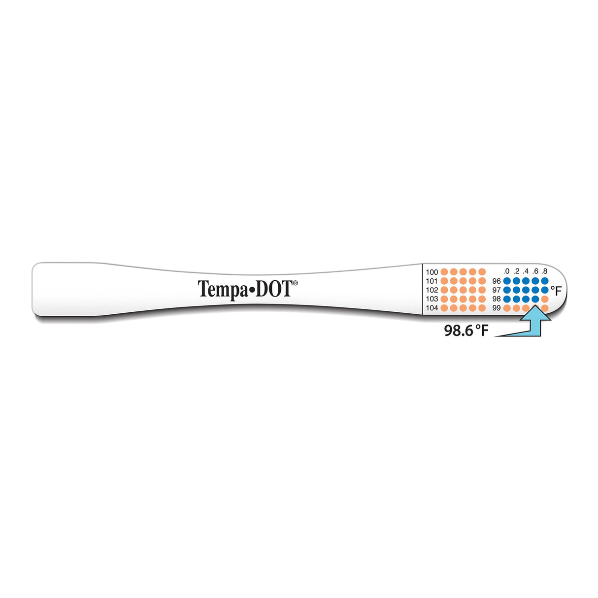 Disposable Oral Thermometer Tempa·DOT™ 99 to 104 °F Color Dots Display - BeHope