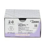 Absorbable Antibacterial Suture With Needle Coated Vicryl™ Plus Polyglactin 910 Fs-2 3/8 Circle Reverse Cutting Needle Size 3-0 Braided - Behope