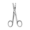 Stitch Scissors Sklar® Spencer 3-1/2 Inch Length OR / Surgical Grade German Stainless Steel NonSterile Finger Ring Handle Straight Blunt Tip / Blunt Tip - BeHope
