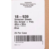 Stretcher Sheet McKesson Flat 40 W X 90 L Inch Blue Polyback Airlaid Disposable - BeHope