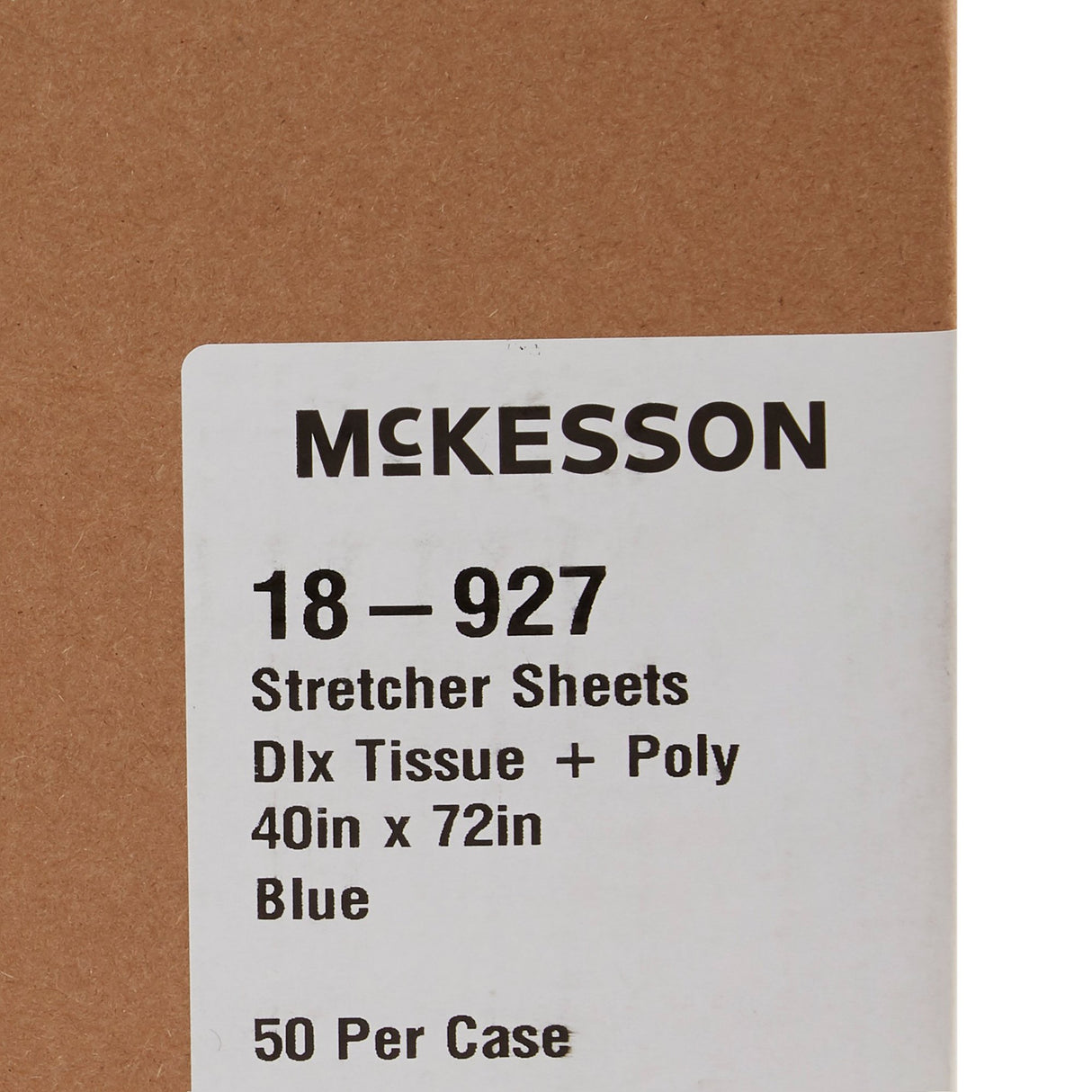 Stretcher Sheet McKesson Flat 40 W X 72 L Inch Blue 50% Cellulose Tissue / 50% Polyethylene Film Disposable - BeHope
