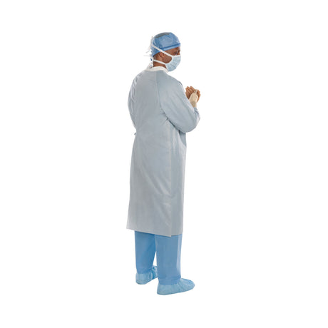 Surgical Gown with Towel Aero Chrome X-Large Silver Sterile AAMI Level 4 Disposable - BeHope