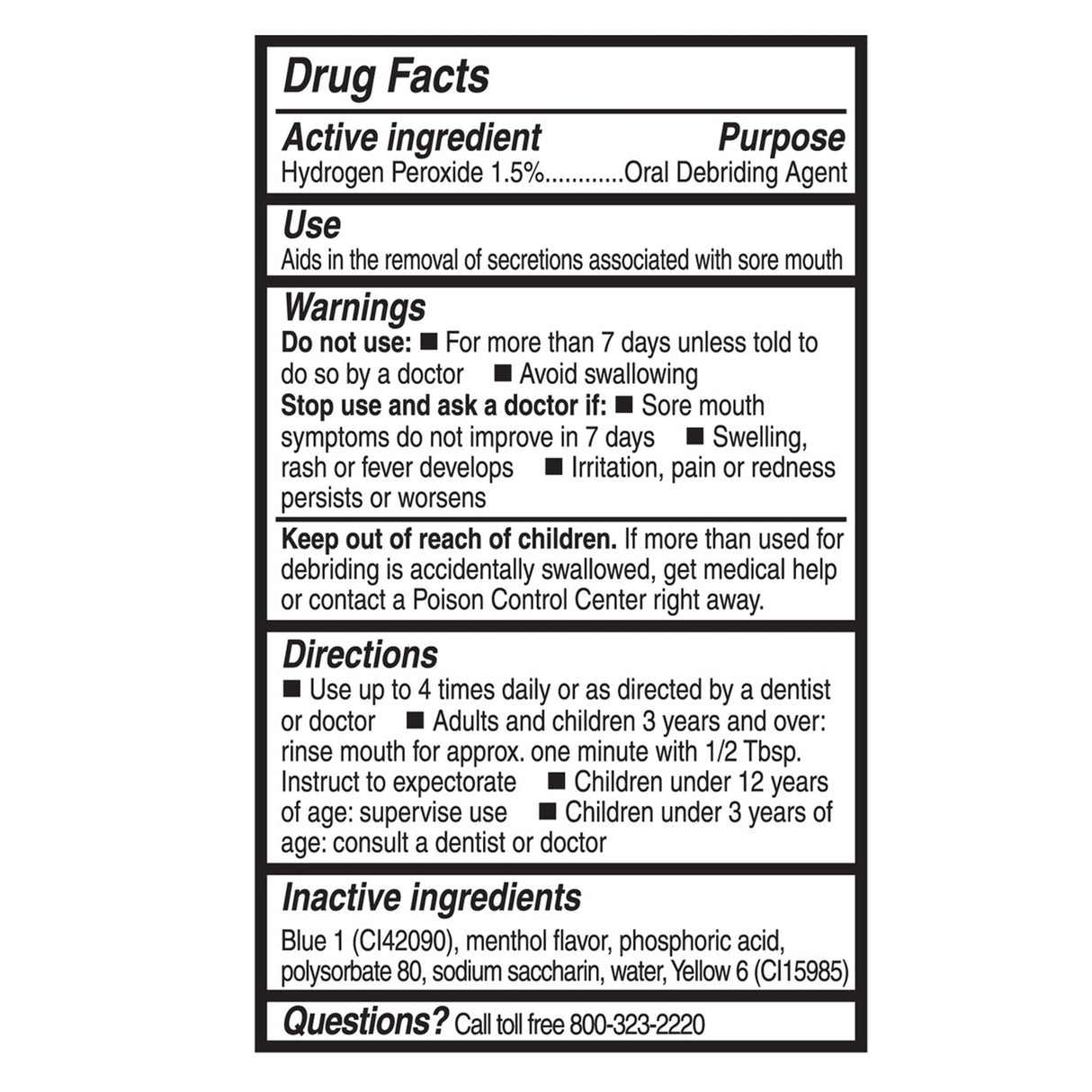 Mouthwash Toothette® 1.5 oz. Mint Flavor - BeHope