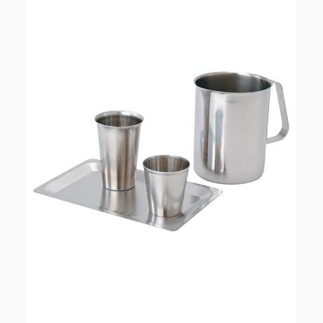 Service Tray Medegen 6-5/8 X 10-1/8 X 3/8 Inch Silver Stainless Steel - BeHope