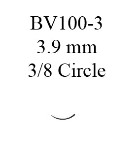 Absorbable Suture with Needle Vicryl™ Polyglactin 910 BV100-3 3/8 Circle Taper Point Needle Size 9-0 Monofilament - BeHope
