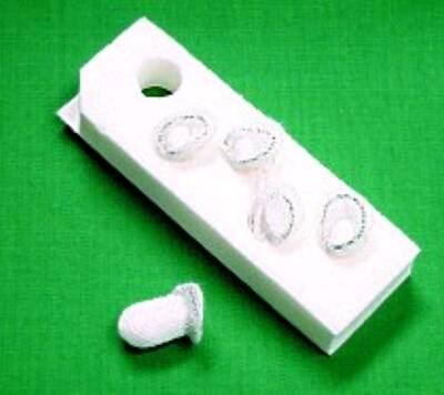 Surgical Peanut Sponge Auto-CountÂ® Cotton 3/8 X 3/4 Inch 5 Count Foam Count Holder Sterile - BeHope