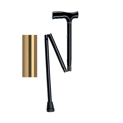 Canne pliante à poignée pistolet réglable, bronze, 32-37