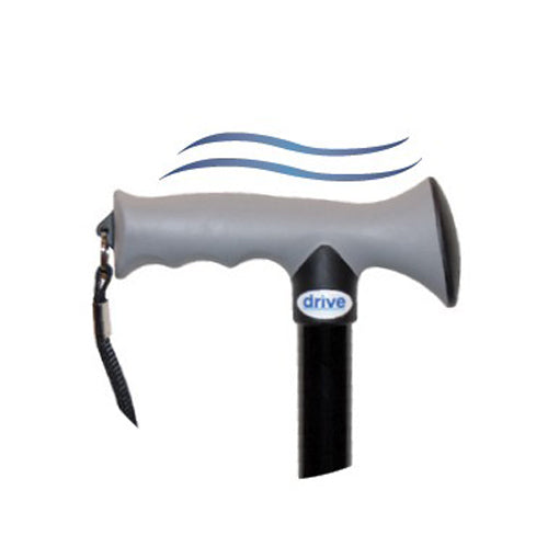 Canne pliante en aluminium avec poignée en gel, rouge craquelé