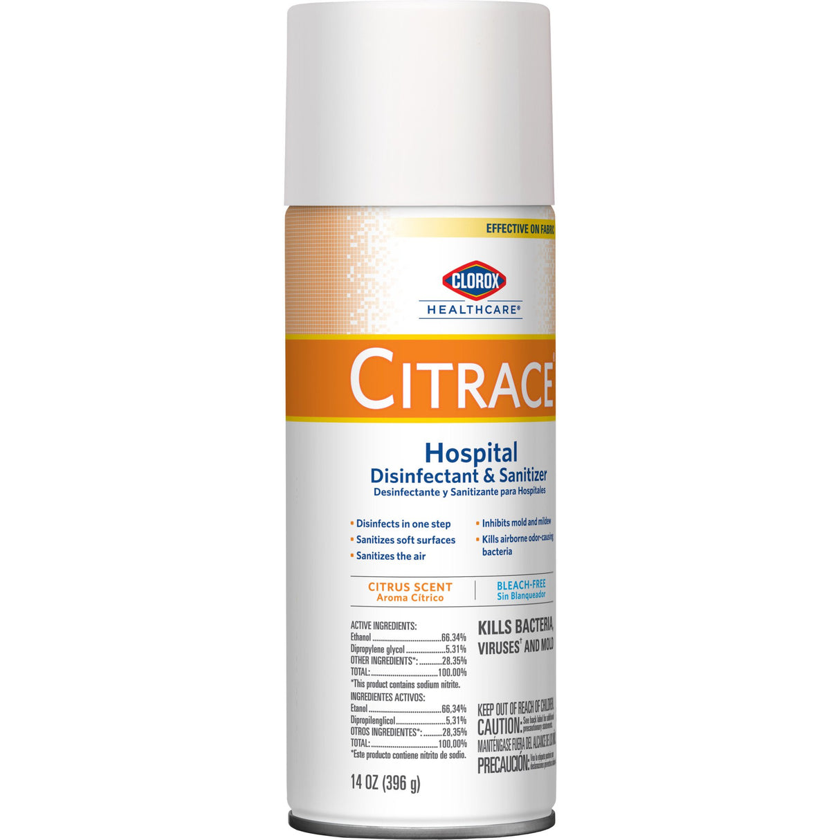 Surface Disinfectant / Sanitizer Clorox Healthcare® Citrace® Hospital Alcohol Based Aerosol Spray Liquid 14 oz. Can Citrus Scent NonSterile - BeHope