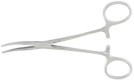 Hemostatic Forceps Miltex® Kelly Surgical Grade Stainless Steel Locking Finger Ring Handle Curved Tips - BeHope