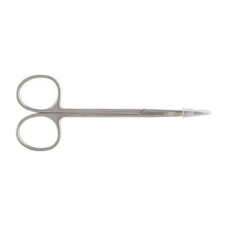 Iris Scissors Miltex® 4-1/2 Inch Length OR / Surgical Grade German Stainless Steel NonSterile Finger Ring Handle Curved Sharp Tip / Sharp Tip - BeHope